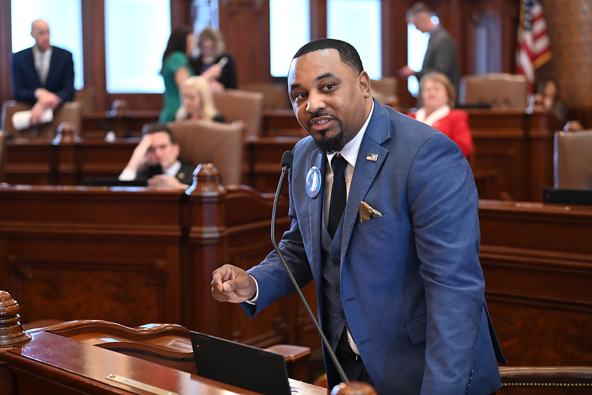 Senator Preston speaking in the Senate