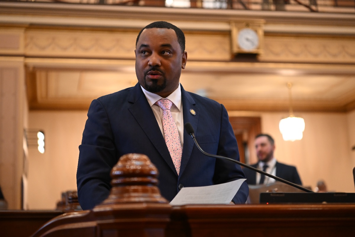 State Senator Willie Preston on the Senate floor