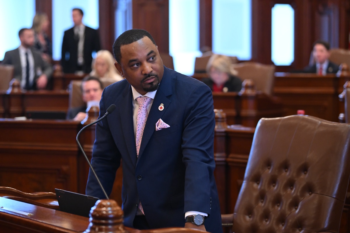 State Senator Willie Preston on the Senate floor